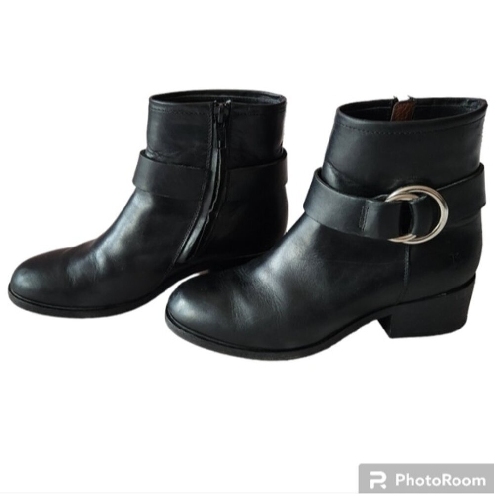 FRYE Kristen Harness Short black boots size 6 B USA - Picture 3 of 4
